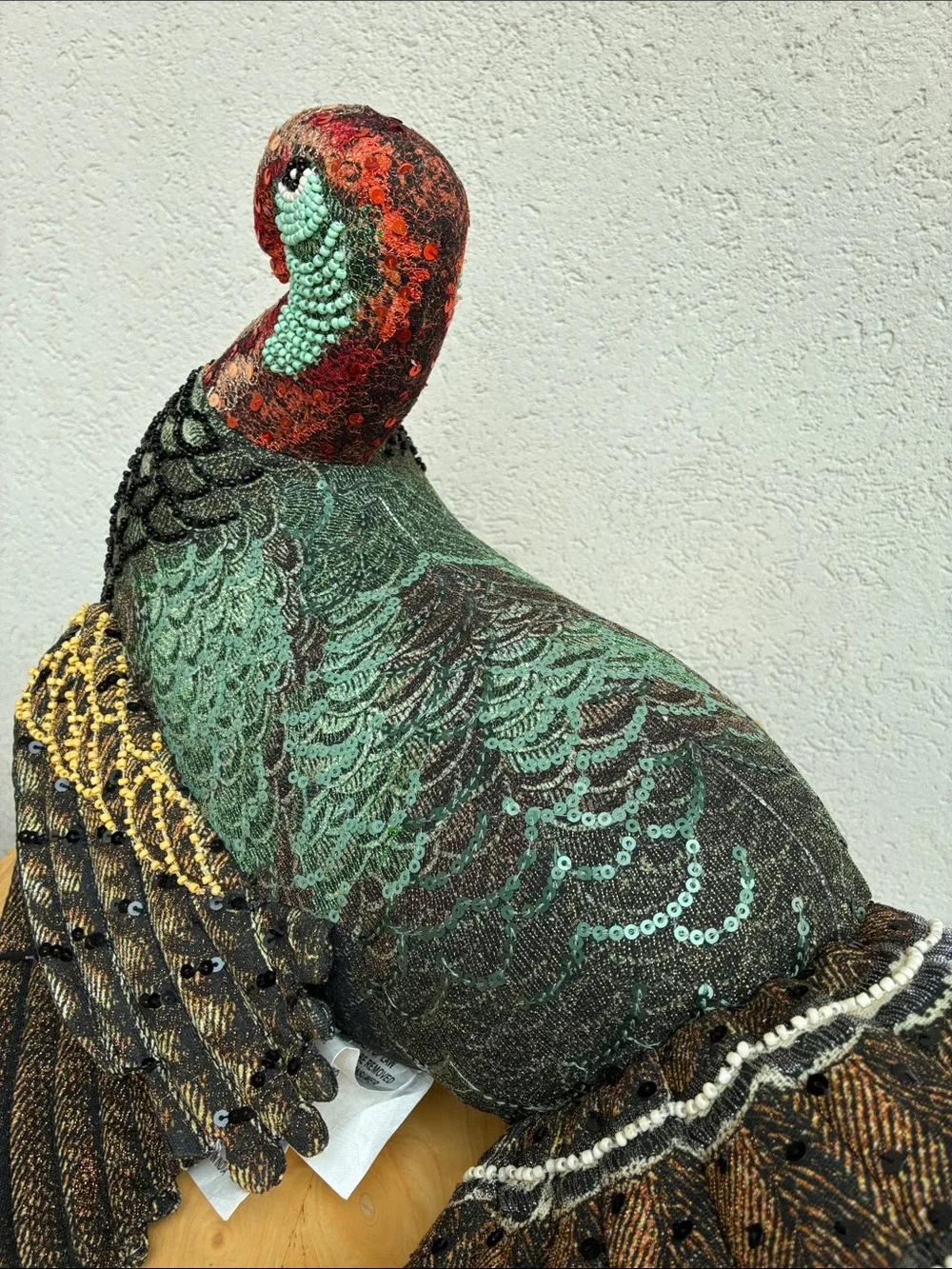 John Derian Target Beaded Decorative Large Turkey pillow / centerpiece